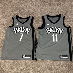 Nike Gray Basketball Jerseys Durant & Irving